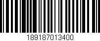 Código de barras (EAN, GTIN, SKU, ISBN): '189187013400'
