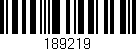 Código de barras (EAN, GTIN, SKU, ISBN): '189219'