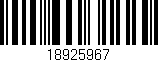 Código de barras (EAN, GTIN, SKU, ISBN): '18925967'