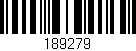 Código de barras (EAN, GTIN, SKU, ISBN): '189279'