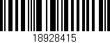Código de barras (EAN, GTIN, SKU, ISBN): '18928415'