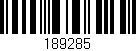Código de barras (EAN, GTIN, SKU, ISBN): '189285'