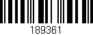 Código de barras (EAN, GTIN, SKU, ISBN): '189361'