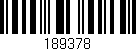 Código de barras (EAN, GTIN, SKU, ISBN): '189378'