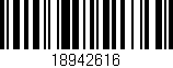 Código de barras (EAN, GTIN, SKU, ISBN): '18942616'