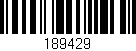 Código de barras (EAN, GTIN, SKU, ISBN): '189429'