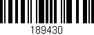 Código de barras (EAN, GTIN, SKU, ISBN): '189430'