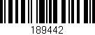 Código de barras (EAN, GTIN, SKU, ISBN): '189442'