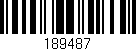 Código de barras (EAN, GTIN, SKU, ISBN): '189487'
