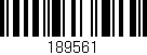 Código de barras (EAN, GTIN, SKU, ISBN): '189561'