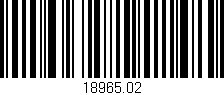 Código de barras (EAN, GTIN, SKU, ISBN): '18965.02'