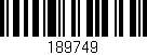 Código de barras (EAN, GTIN, SKU, ISBN): '189749'