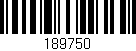 Código de barras (EAN, GTIN, SKU, ISBN): '189750'