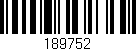 Código de barras (EAN, GTIN, SKU, ISBN): '189752'