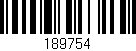 Código de barras (EAN, GTIN, SKU, ISBN): '189754'