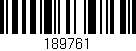 Código de barras (EAN, GTIN, SKU, ISBN): '189761'