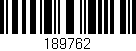 Código de barras (EAN, GTIN, SKU, ISBN): '189762'