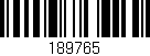 Código de barras (EAN, GTIN, SKU, ISBN): '189765'