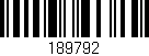Código de barras (EAN, GTIN, SKU, ISBN): '189792'