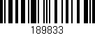 Código de barras (EAN, GTIN, SKU, ISBN): '189833'