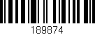 Código de barras (EAN, GTIN, SKU, ISBN): '189874'
