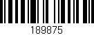 Código de barras (EAN, GTIN, SKU, ISBN): '189875'
