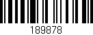 Código de barras (EAN, GTIN, SKU, ISBN): '189878'
