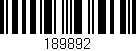 Código de barras (EAN, GTIN, SKU, ISBN): '189892'