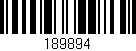 Código de barras (EAN, GTIN, SKU, ISBN): '189894'