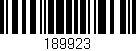 Código de barras (EAN, GTIN, SKU, ISBN): '189923'