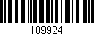Código de barras (EAN, GTIN, SKU, ISBN): '189924'