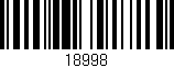 Código de barras (EAN, GTIN, SKU, ISBN): '18998'