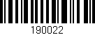 Código de barras (EAN, GTIN, SKU, ISBN): '190022'