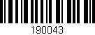 Código de barras (EAN, GTIN, SKU, ISBN): '190043'