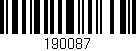 Código de barras (EAN, GTIN, SKU, ISBN): '190087'