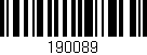 Código de barras (EAN, GTIN, SKU, ISBN): '190089'