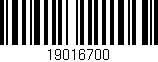 Código de barras (EAN, GTIN, SKU, ISBN): '19016700'