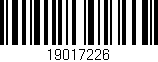 Código de barras (EAN, GTIN, SKU, ISBN): '19017226'