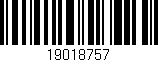 Código de barras (EAN, GTIN, SKU, ISBN): '19018757'