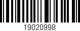 Código de barras (EAN, GTIN, SKU, ISBN): '19020998'