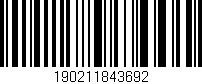 Código de barras (EAN, GTIN, SKU, ISBN): '190211843692'