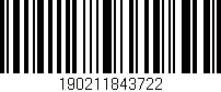 Código de barras (EAN, GTIN, SKU, ISBN): '190211843722'