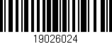 Código de barras (EAN, GTIN, SKU, ISBN): '19026024'
