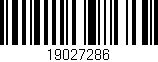 Código de barras (EAN, GTIN, SKU, ISBN): '19027286'