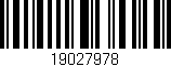 Código de barras (EAN, GTIN, SKU, ISBN): '19027978'