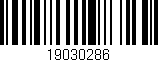 Código de barras (EAN, GTIN, SKU, ISBN): '19030286'