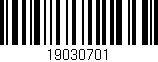 Código de barras (EAN, GTIN, SKU, ISBN): '19030701'
