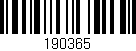 Código de barras (EAN, GTIN, SKU, ISBN): '190365'