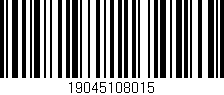 Código de barras (EAN, GTIN, SKU, ISBN): '19045108015'