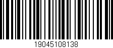 Código de barras (EAN, GTIN, SKU, ISBN): '19045108138'